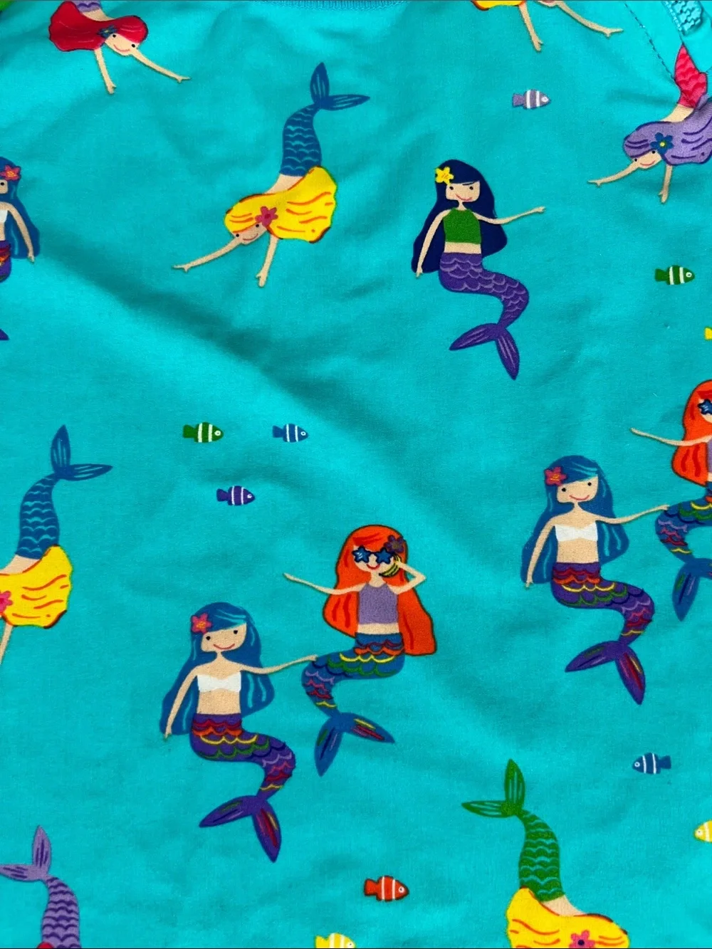 Hanna Andersson Turquoise Mermaid Print Rashguard size 5 or 110cm